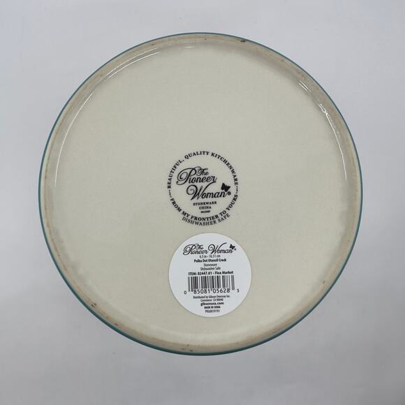 Pioneer Woman Polka Dot Utensil Crock Holder Canister Stoneware Dishwasher Safe - Picture 4 of 6